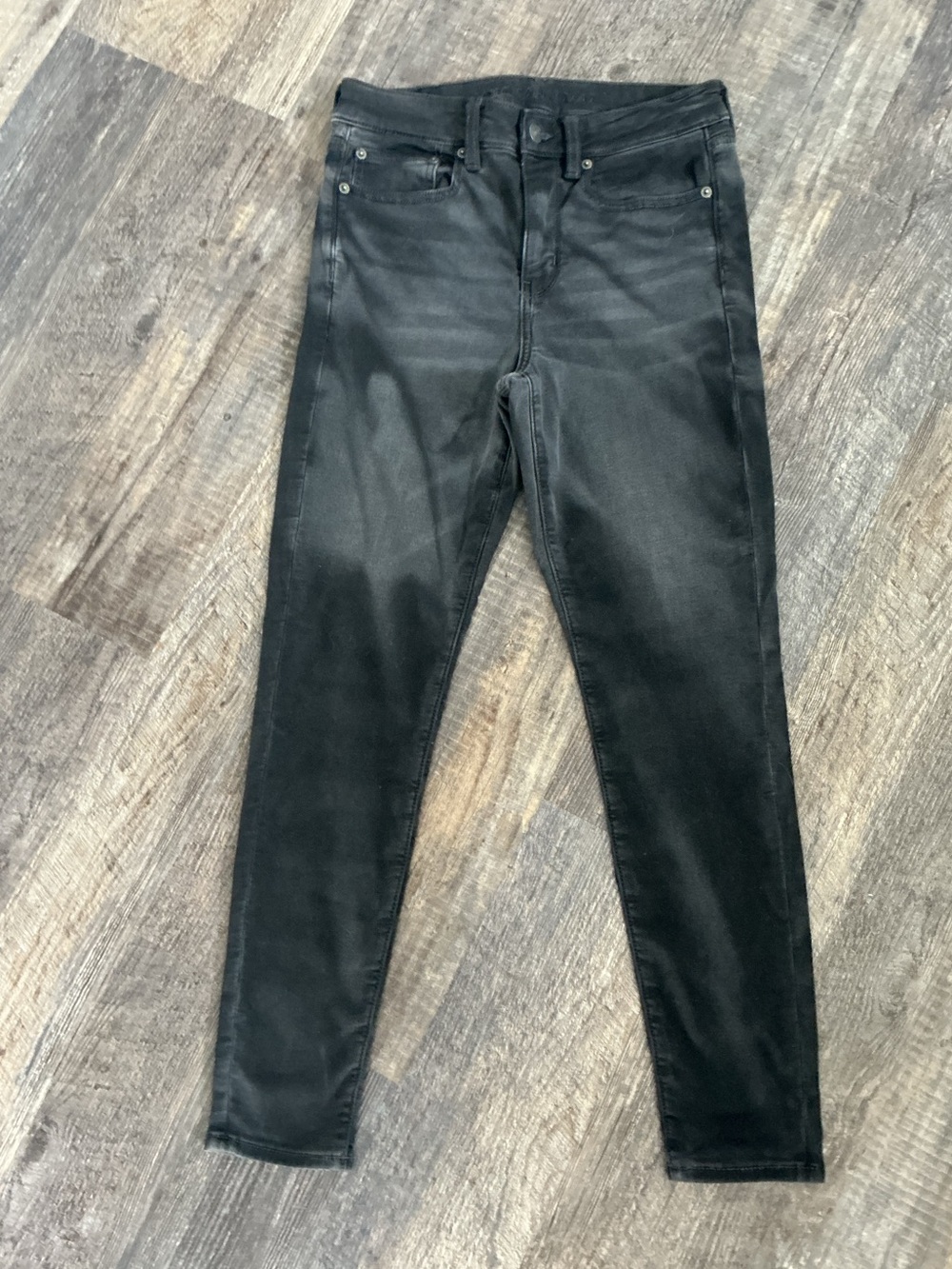 American Eagle Black Tie Dye Skinny Jeans